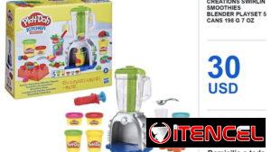 Hasbro Play-Doh Kitchen Creations Swirlin Smoothies Blender Playset 5 Cans 198 g 7 oz