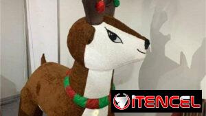 Reno inflable. Tela peluche 2.40 mts.(NGV)