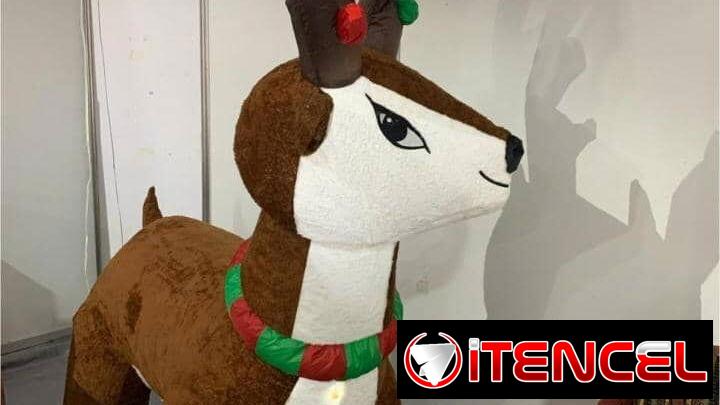 Reno  inflable. Tela peluche  2.40 mts.(NGV)