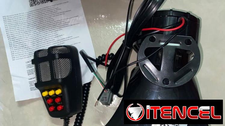 Kit de Sirena Electrónica y Megáfono Automotriz (Siren Horn 100W / 7 Tonos) 35 USD — foto 1