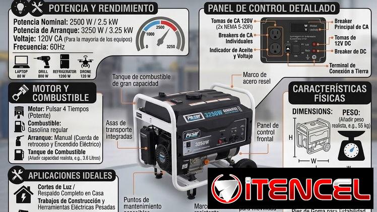 Planta eléctrica marca Pulsar