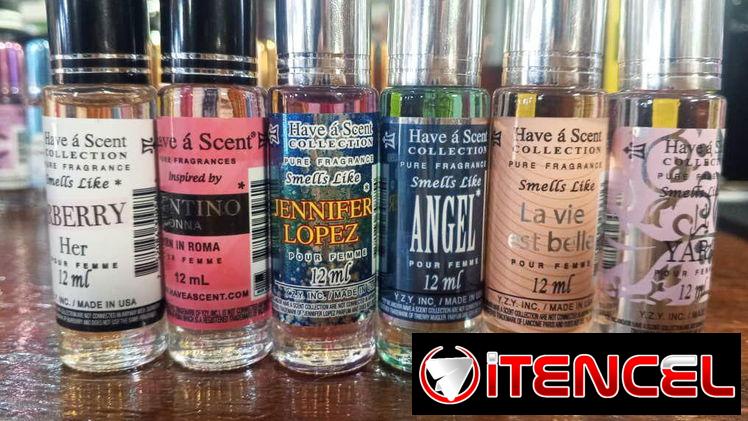 Perfumes en aceite de bolsillo 12ml. Mas de 40 fragancias y excelente fijador para todo el dia.