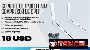 ❄️ SOPORTE DE PARED PARA COMPRESOR DE SPLIT S.P.C  💰 PRECIO: 18 USD