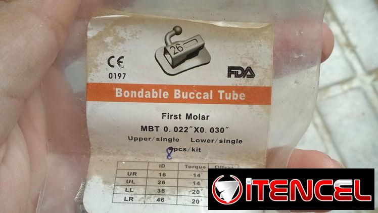Tubos para bandas molares para ponerse frenos o aparatos dentales