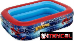 📌 Piscina inflable para niños – diseño Spider‑Man 🕷️.