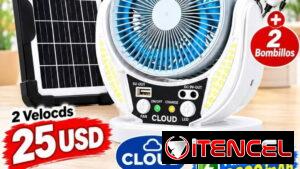 Mini ventilador recargable con panel solar