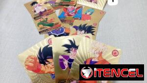 Cartas dragón ball doradas