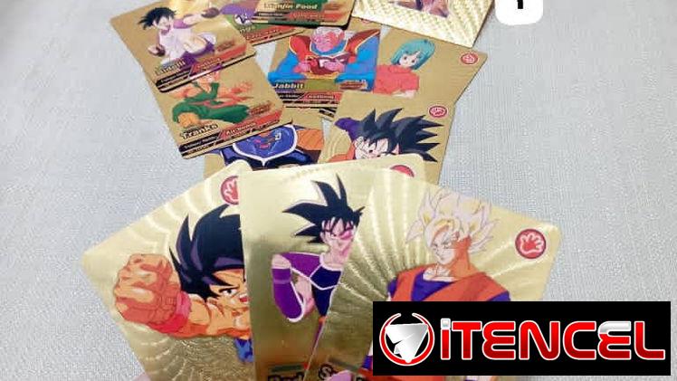 Cartas dragón ball doradas