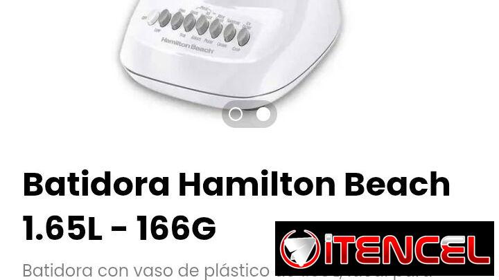 Batidora Hamilton Beach 1.65L - 166G. Marca-Modelo: Hamilton Beach – 50166G — foto 2