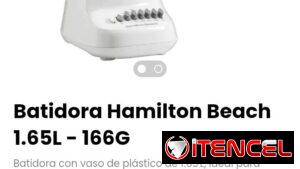 Batidora Hamilton Beach 1.65L - 166G. Marca-Modelo: Hamilton Beach – 50166G