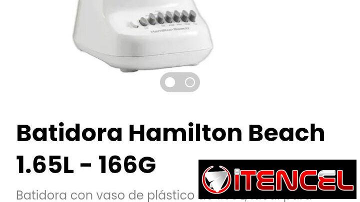 Batidora Hamilton Beach 1.65L - 166G. Marca-Modelo: Hamilton Beach – 50166G — foto 1