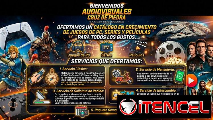 Juegos peliculas y series a su disposicion y con mensajeria opcional hasta la púerta de su casa