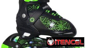 Patines en Línea Ajustables Niños – Negros y Verdes