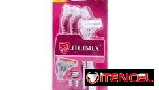 Máquinas de afeitar Jilimix rosadas paquete de 4 — afeitado suave