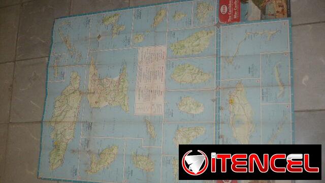 Mapa vintage ESSO de islas del Caribe