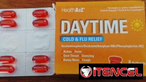 DayTime Cold & Flu Relief (8 cápsulas) - Pastillas del día para el Alivio diurno para el resfriado y la gripe ($1000)