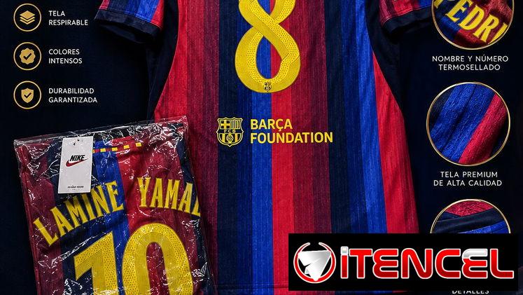 Camiseta del FC Barcelona de Pedri y Lamine Yamal