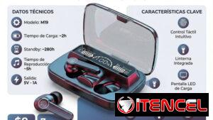 58296067 🎧 AUDÍFONOS INALÁMBRICOS M19 🎧 💸 PRECIO: 8 USD 🛡️ Garantía: 7 días por defectos de fábrica