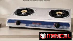 Cocina de gas de dos quemadores