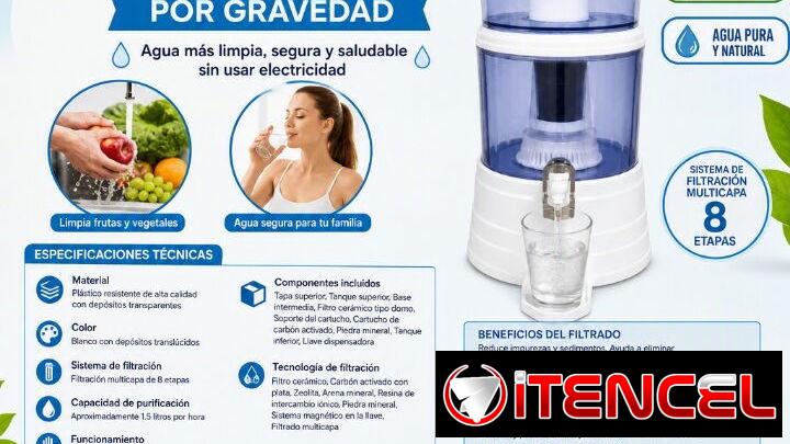 FILTRO PURIFICADOR DE AGUA POR GRAVEDAD . Filtro 1