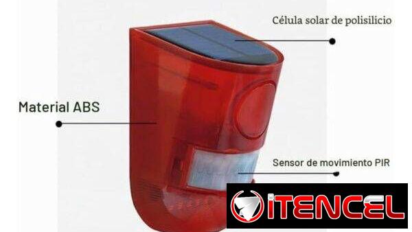 Sensor de movimiento con panel solar marca SACO