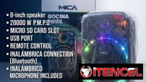 Bocina portatil de 8 pulgadas