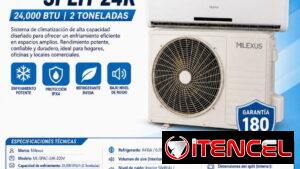 AIRE ACONDICIONADO 2 TONELADAS. SPLIT DE 2 TONELADAS Milexus