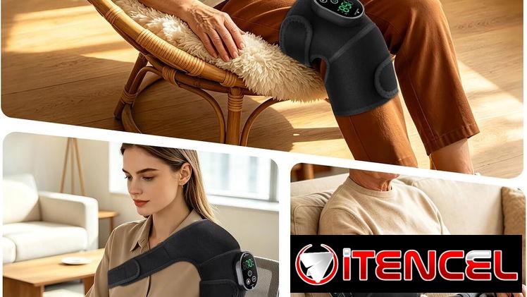 🔥 Masajeador de rodilla con calor – Almohadilla térmica 3 en 1 para codo, hombro y rodilla