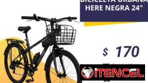 BICICLETA URBANA HERE NEGRA 24