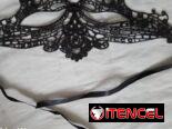 Máscara antifaz de encaje negro para fiesta, graduación, disfraces, baile. Máscara veneciana con cinta negra. Sexy