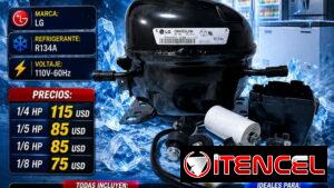 ✅ DALE VIDA ✅ NUEVAMENTE A TU FRIO O NEVERA . MAQUINAS LG 1/4-1/5-1/6-1/8 TODAS R134A - 110V / 60HZ. TEL 54833699