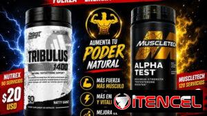 Testosterona Muscletech y Nutrex 20 usd