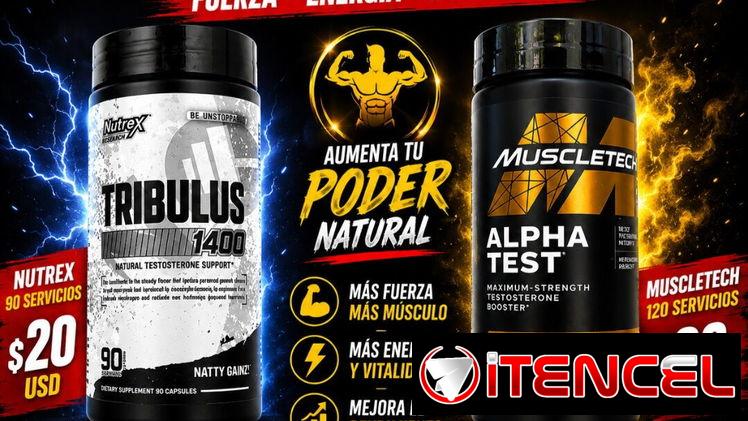 Testosterona Muscletech y Nutrex 20 usd
