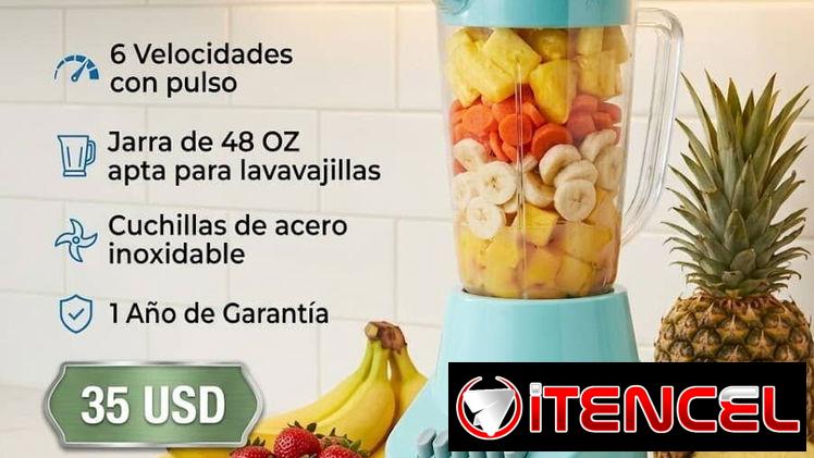 Batidora licuadora de 6 velocidades, pulso, cuchilla inoxidable, traída de USA, buena marca