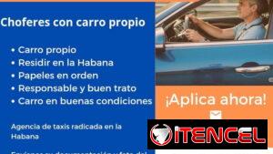 Oferta de empleo para chofer con carro propio