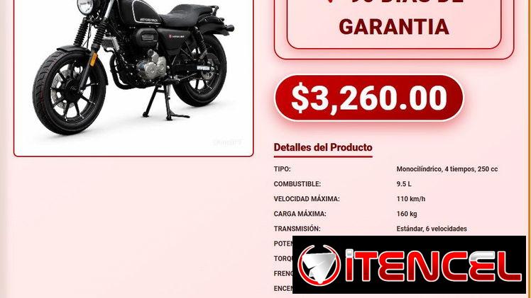 MOTOR KRATHOS 250 CC 90 DÍAS GARANTÍA 3260 USD MOTOR KRATHOS 250CC 195X110X76 CM 9.5 L NEGRO VPT-0229