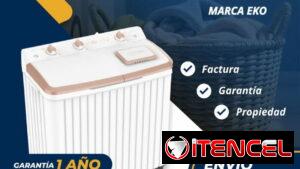 Lavadora semiautomática marca EKO, 1 año de Garantía.Domicilio Incluido.