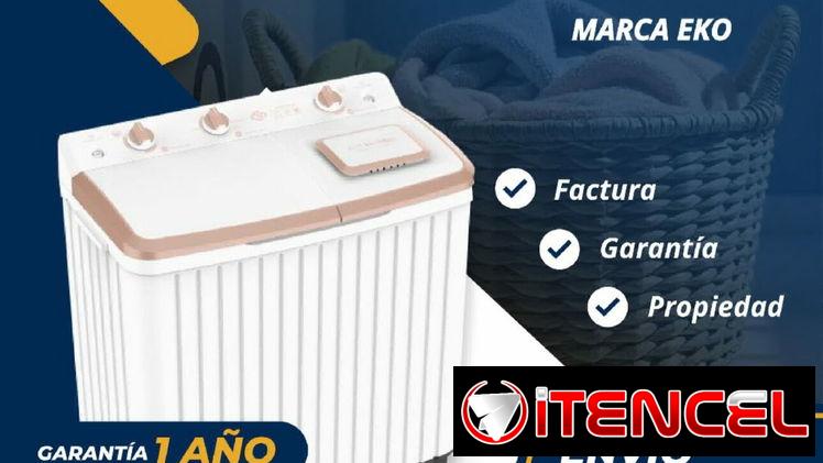 Lavadora semiautomática marca EKO, 1 año de Garantía.Domicilio Incluido.