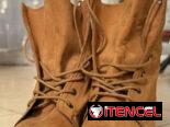 Botines de piel con cordones