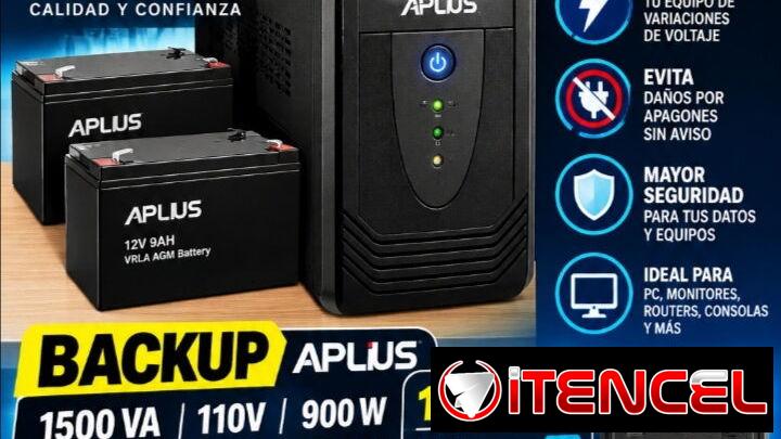 ES HORA QUE TENGAS PROTEGIDA TU PC UPS BACKUP NUEVO EN CAJA 1500 VA 900 WATTS 110V 2 BATERÍAS DE 12V 9AH INCLUIDAS