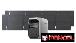 EcoFlow DELTA 3 Plus 1024Wh 1800W con 2 Paneles Solares de 60W – Estación de Energía Portátil para Apagones