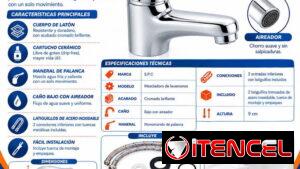 LLAVE MEZCLADORA DE LAVAMANOS S.P.C ✨🚿