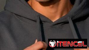 Sudadera Hombre Hoodie Con Capucha Bolsa De Canguro G Gris Oxford