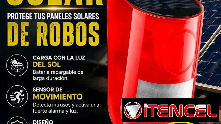 Alarma p/ Paneles Solares,garages ,etc,c/ sensor d movimiento,carga solar. Rebajadas d precios y c/ servicio a domicilio
