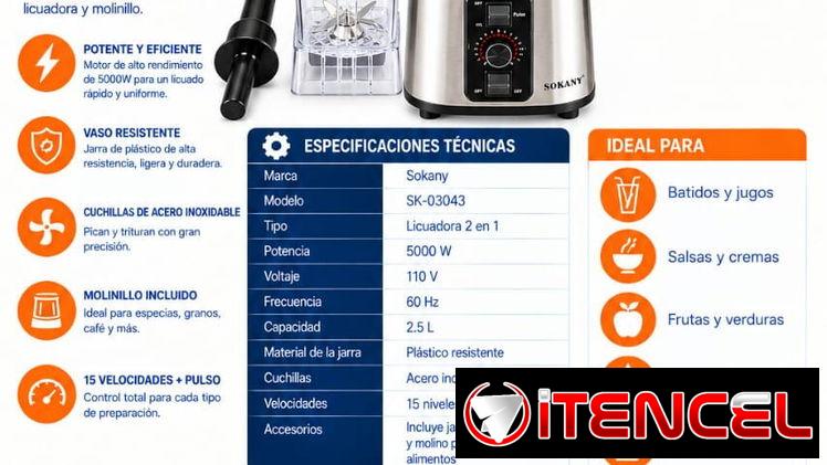 Licuadora 2 en 1