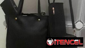 juego de cartera color negro, Y CARTERA PEQUEÑA BANDOLERA