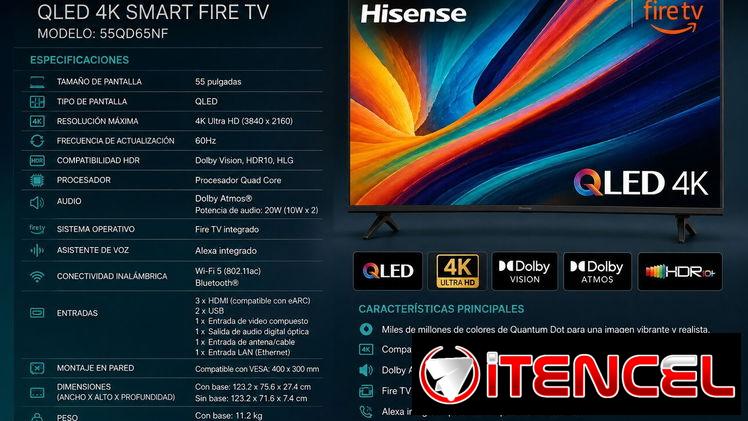 Vendo Televisor Hisense Modelo QD6 - QLED 4K 55 pulgadas - Nuevo sellado en su caja $510 — foto 3