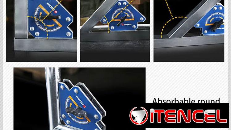 Soportes de soldadura magnéticos, 2 uds., 12,5 KG, ángulo de soldadura, flecha, imán, fijador de soldadura, posicionador