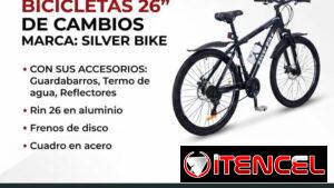 BICICLETA 26" CON CAMBIOS SILVER BIKE DE Aluminio MENSAJERÍA INCLUIDA