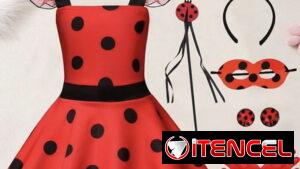 DISFRAZ DE LADY BUG PARA NIÑA DE 5 a 6 años NUEVO IDEAL PARA HALLOWEN O CUMPLEAÑOS